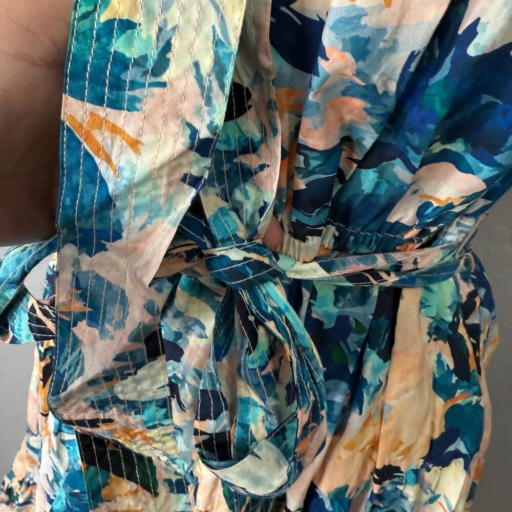 Ulla Johnson Ottilie Floral Cotton Midi-Dress, Delphinium, 6 - Picture 3 of 7